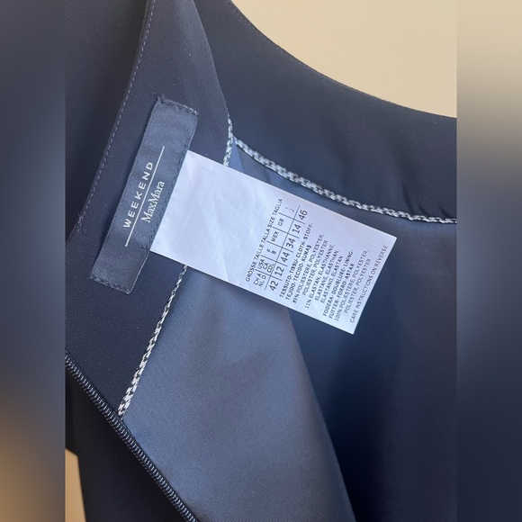 Weekend MaxMara Dress with Cap Sleeves Black Size 12 - Picture 10 of 15